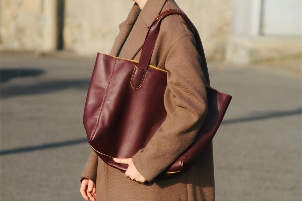 Masi Leather & Suede Tote - Brandy/Citrine
