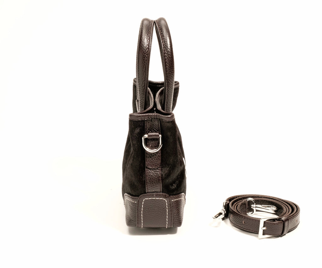Kalani Petite Haircalf Top Handle - Dark Chocolate