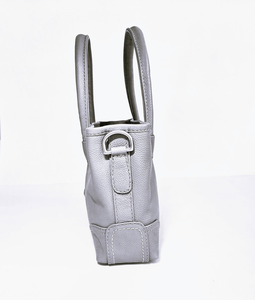 Kalani Petite Leather Top Handle - Horizon Grey