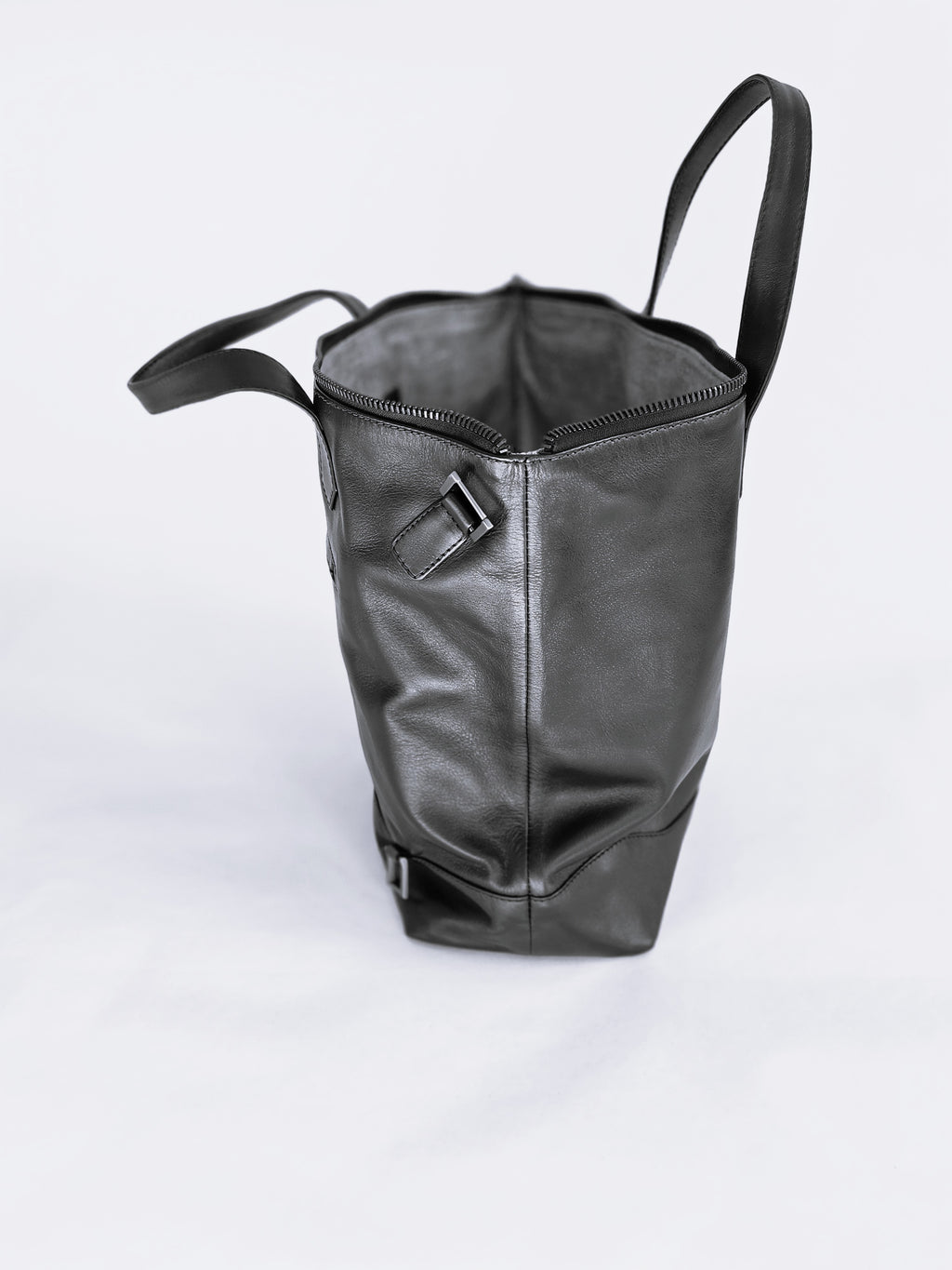 Lils Leather Backpack & Tote - Black Noir