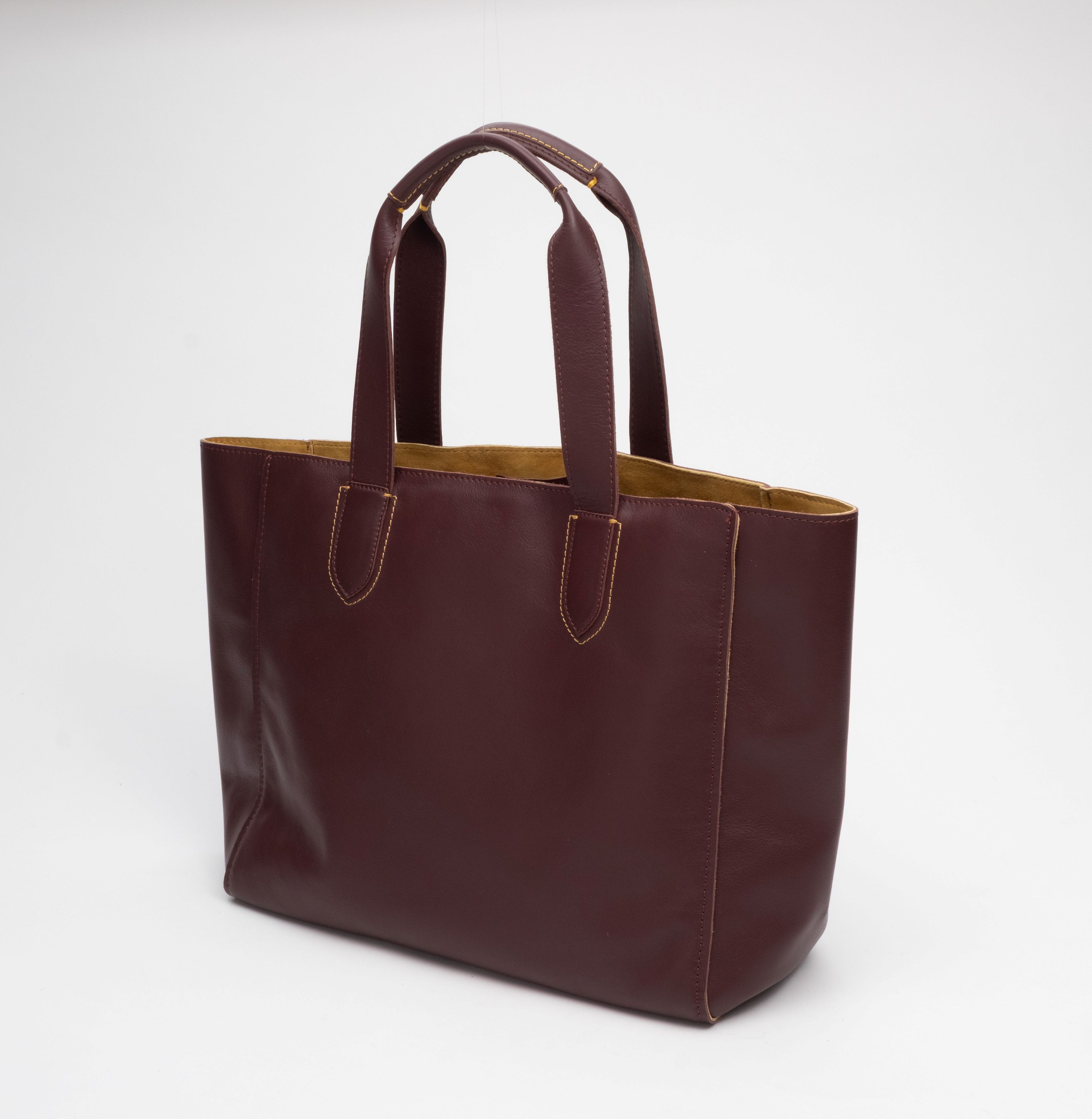 Masi Leather & Suede Tote - Brandy/Citrine
