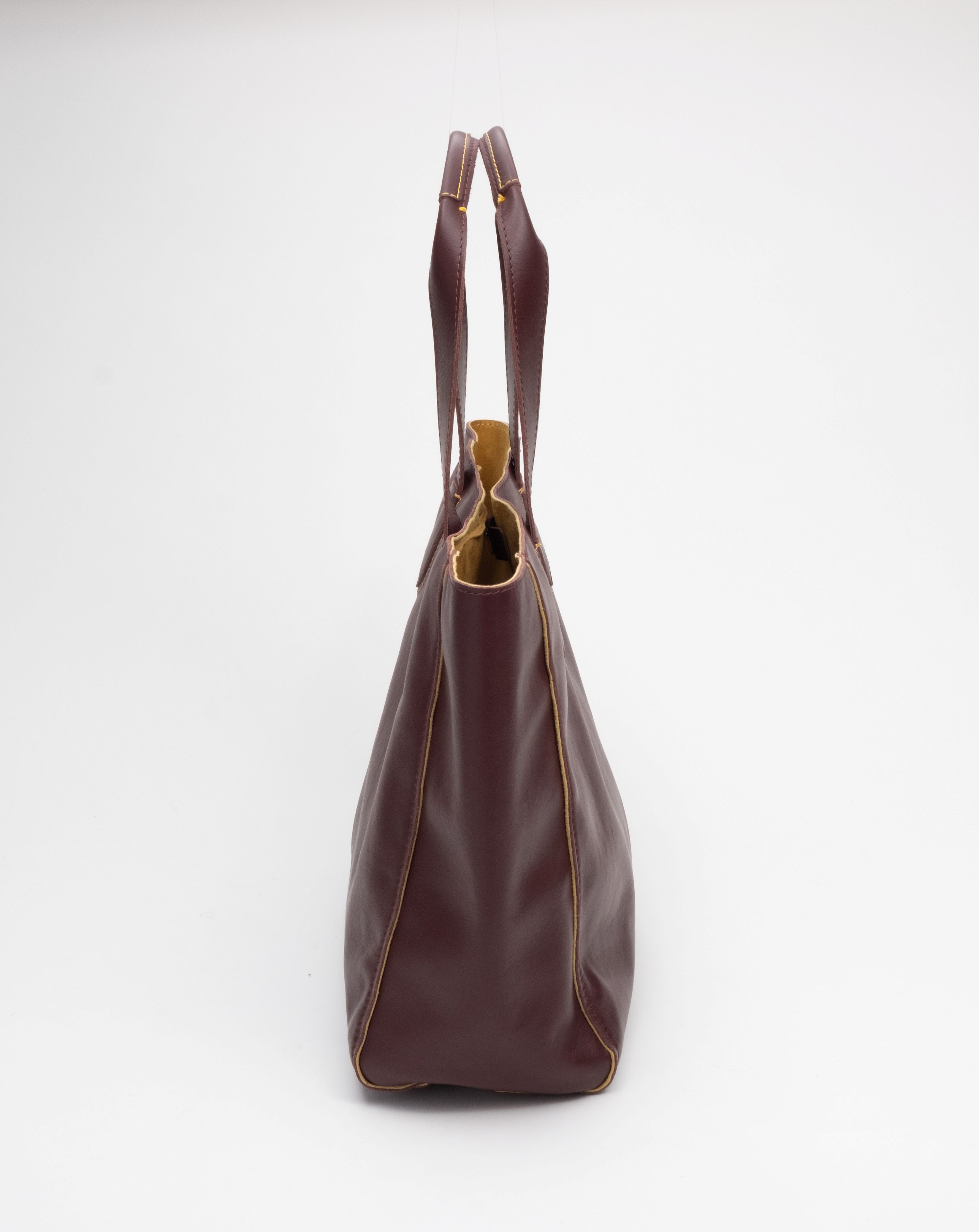 Masi Leather & Suede Tote - Brandy/Citrine