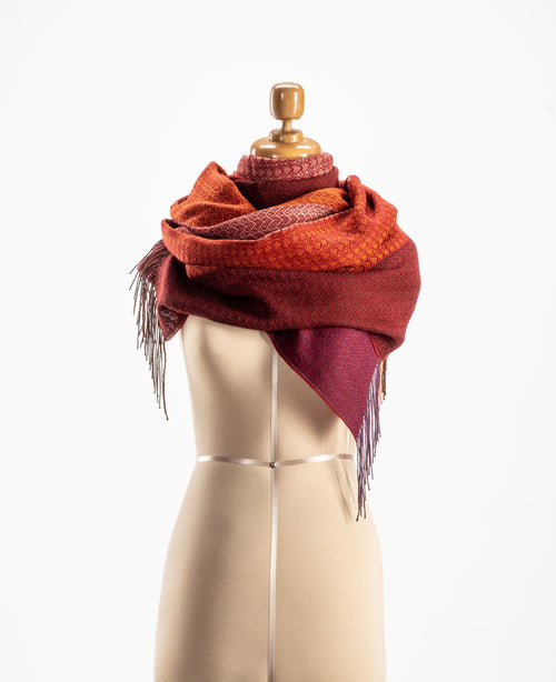 Ambre Baby Alpaca & Silk Chevron Weave Wrap